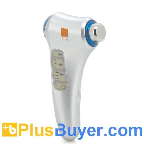 Anti-Aging Skin Therapy Massager - Ultrasonic + Galvanic Ion + Photon Light 3-In-1 Treatment