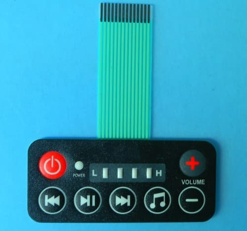 Electronic tactile embossed membrane switch