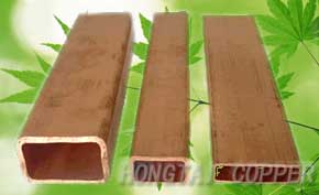 Electrical copper tubes with rectangular, squares shapes etc