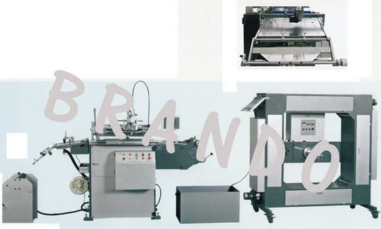 automatic roll to roll flat bed adhesive label silk screen printing machinery