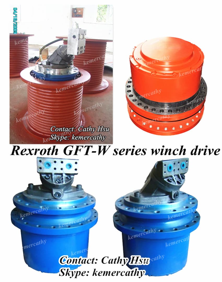 Rexroth GFT80W winch drive gearbox drum drive