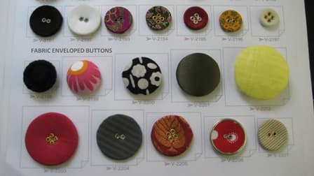 Fabric Enveloped Buttons