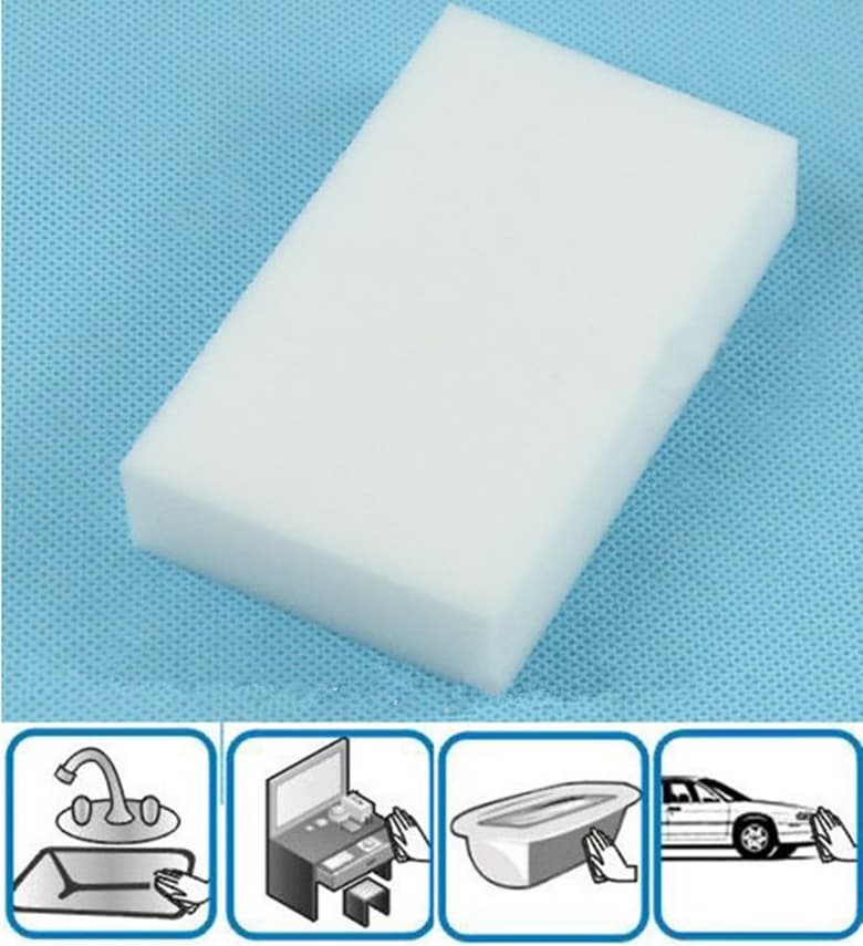 White color melamine magic sponges foam