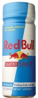Red Bull energy shots (sugar free)