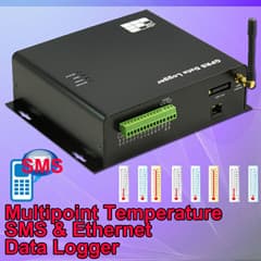 GSMS-NET-HV is a Data Logger with multiple sensors uploading data via Ethernet or SMS.
