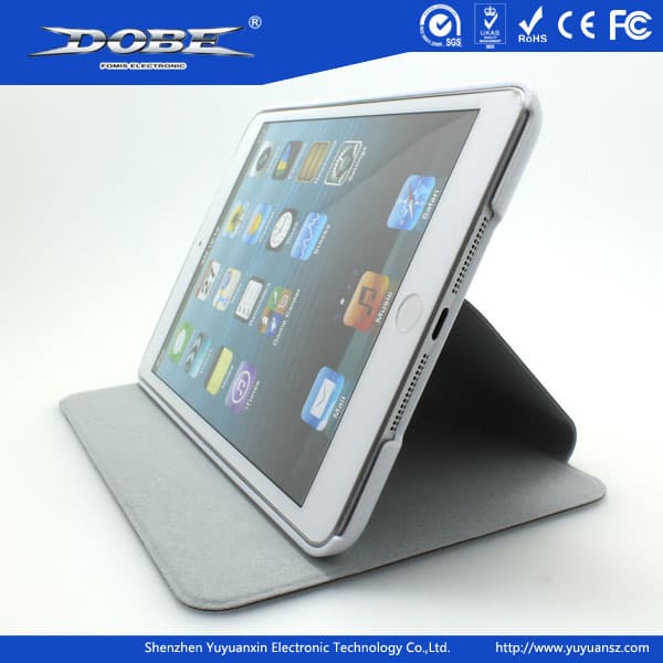 Cross pattern PU Fashion protective Case with stand for iPad Mini