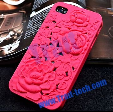 3D Design Relief Bloom Hard Case for iPhone 4 / iPhone 4S