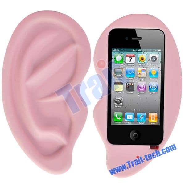 Incarnadine Ear Rubber Silicone Case for iPhone 4/iPhone 4S