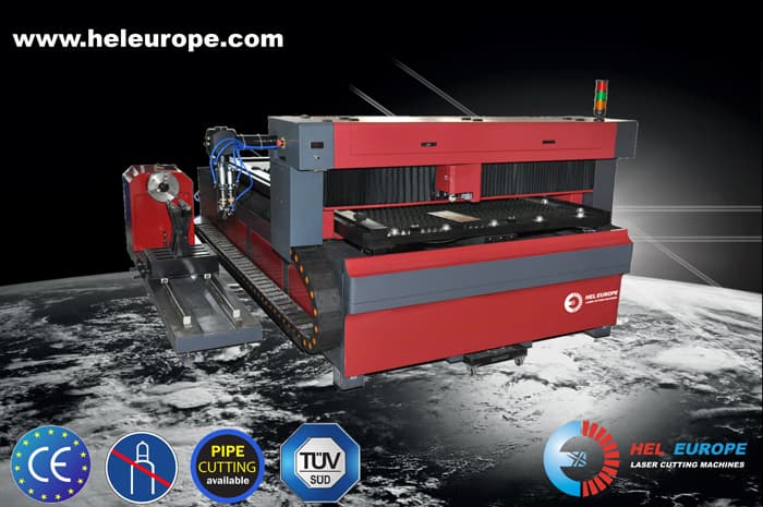 HEL Europe 2513C-Y500 Eco Laser Cutting Machine Nd.yag 500 Watt With Pipe Cutting Device