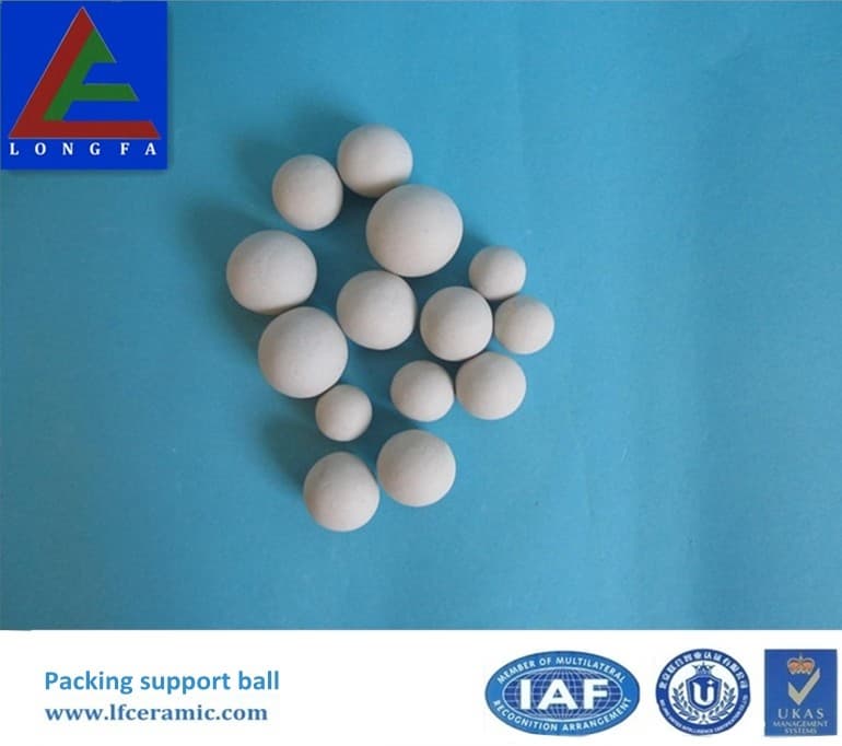Inert alumina ceramic balls catalyst support
