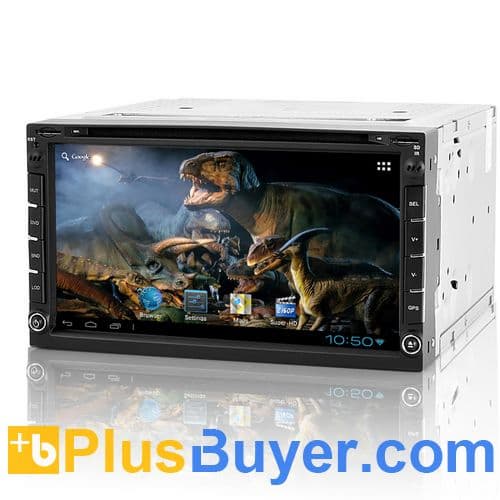 Roadasaurus - 2 DIN Android Car DVD Player with 7 Inch Touch Screen (GPS, WiFi, Analog TV)