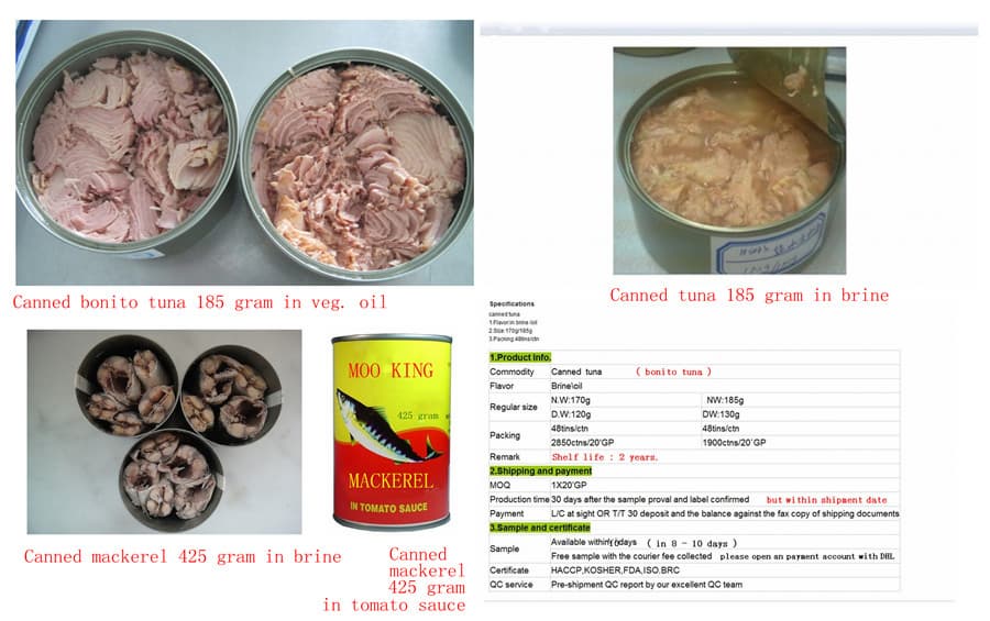 Canned tuna, Canned mackerel of Chinese origin