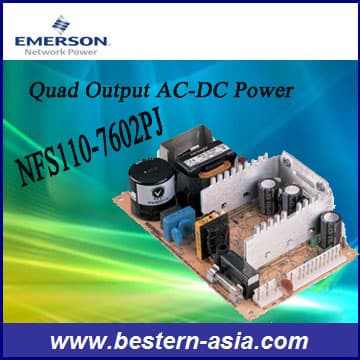 Quad output AC-DC Power: Emerson NFS110-7602PJ