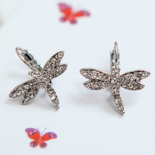 [LJ New York] Crystal Dragonfly Earrings