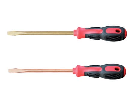 Nonsparking nonmagnetic slotted screwdriver