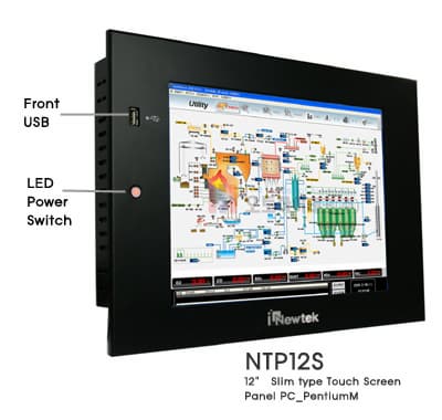 12 inch Slim & Compact size industrial Panel PC (NTP12S)