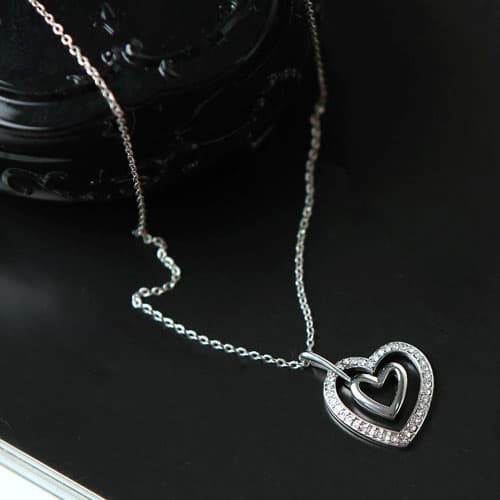 [LJ New York] Double Heart Necklace
