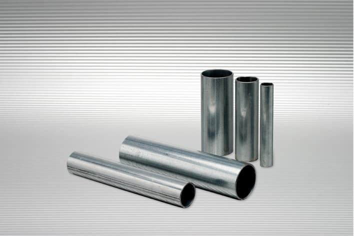 Galvanized steel pipes for plastic housing