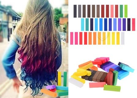 colorful temporary soft pastel hair chalk