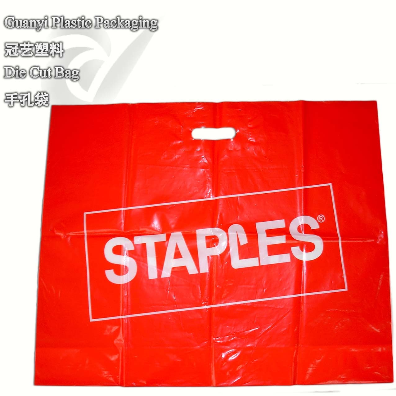 Die cut bags Red shopping use 65CM*50CM HDPE