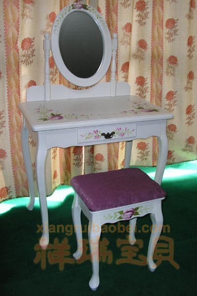 SH-001 Korean lacquer furniture, dresser, Chinese antique furniture, silk embroidery, cushion