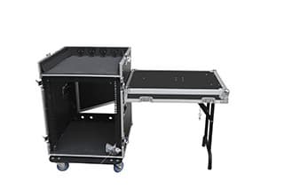 19 inch mixer rack case with a stand