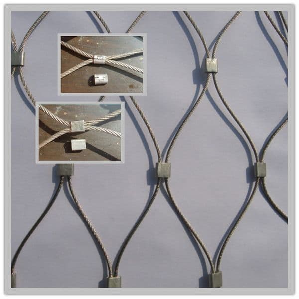 Anti-rust 100% hand woven inox cable mesh