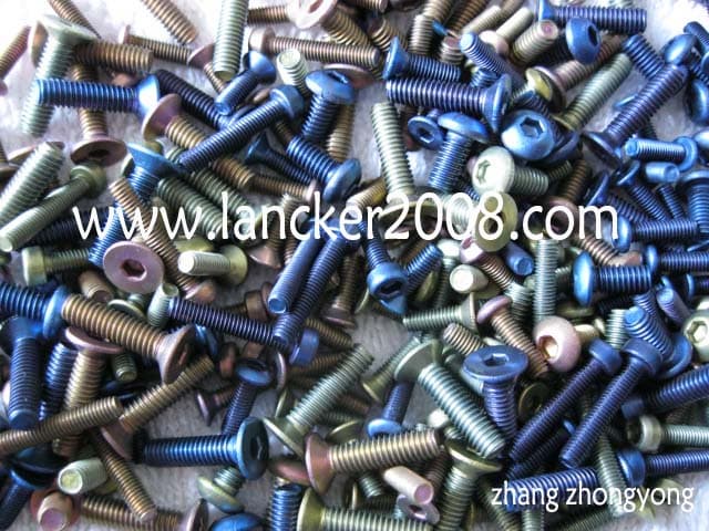 titanium screw,titanium fastener,color screw,titanium screw with anodize