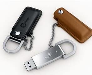 Leather Key Chain USB Flash Drive
