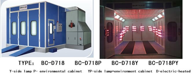 Baochi spray booth(BC-D718,electric heated type)