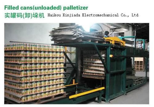 Palletizing and Depalletizing machine for canned food and  beverage (Palletizer and Depalletizer)