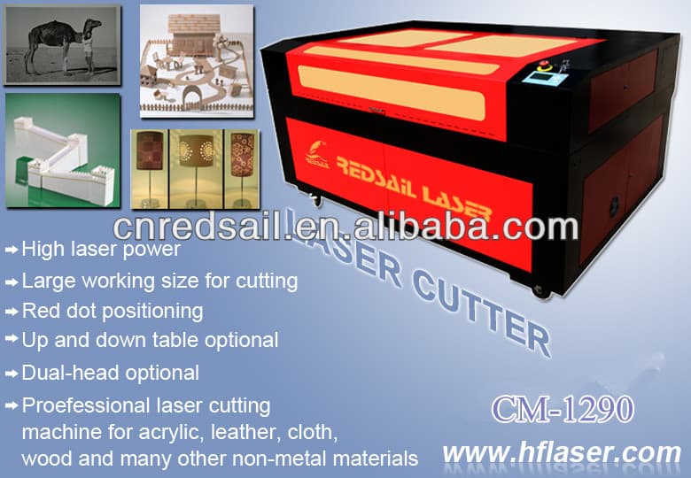 wood laser cutting machine Redsail CM1290