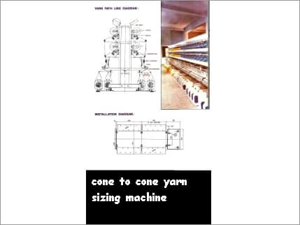 Cone to Cone Yarn Sizing Machine