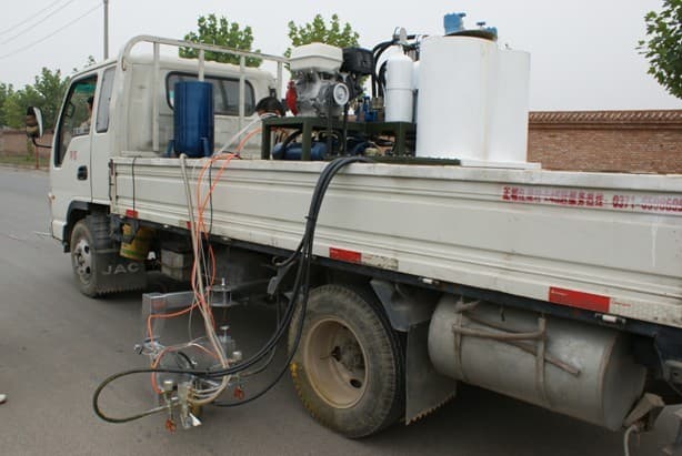 Truck mounted cold spraying marking machine