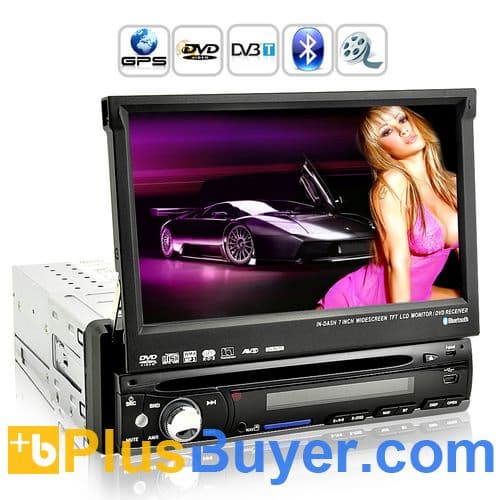 Shockwave - 7 Inch HD Touchscreen Car DVD Player (1 DIN, GPS, DVB-T)