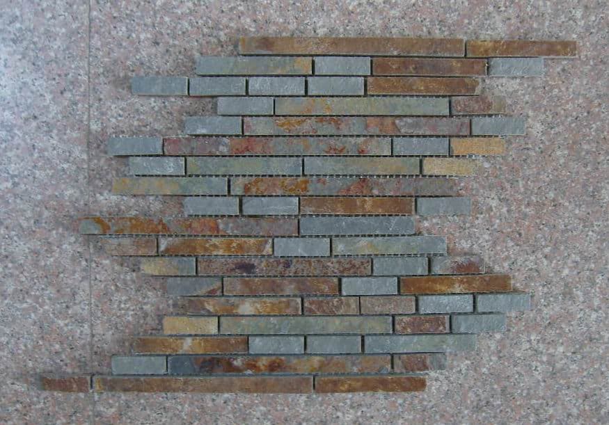 Slate mosaic tiles