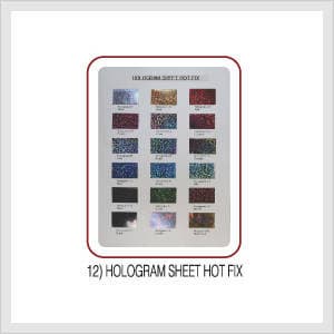 Hologram Sheet Hot Fix (Hs Code : 8308.90.9000)