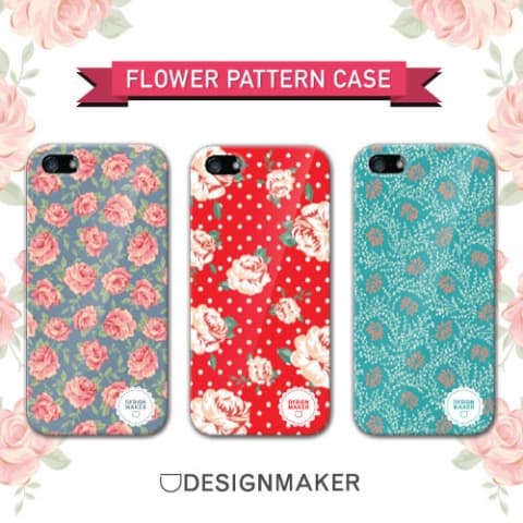 [iPhone / Galaxy Case] Flower Pattern Case