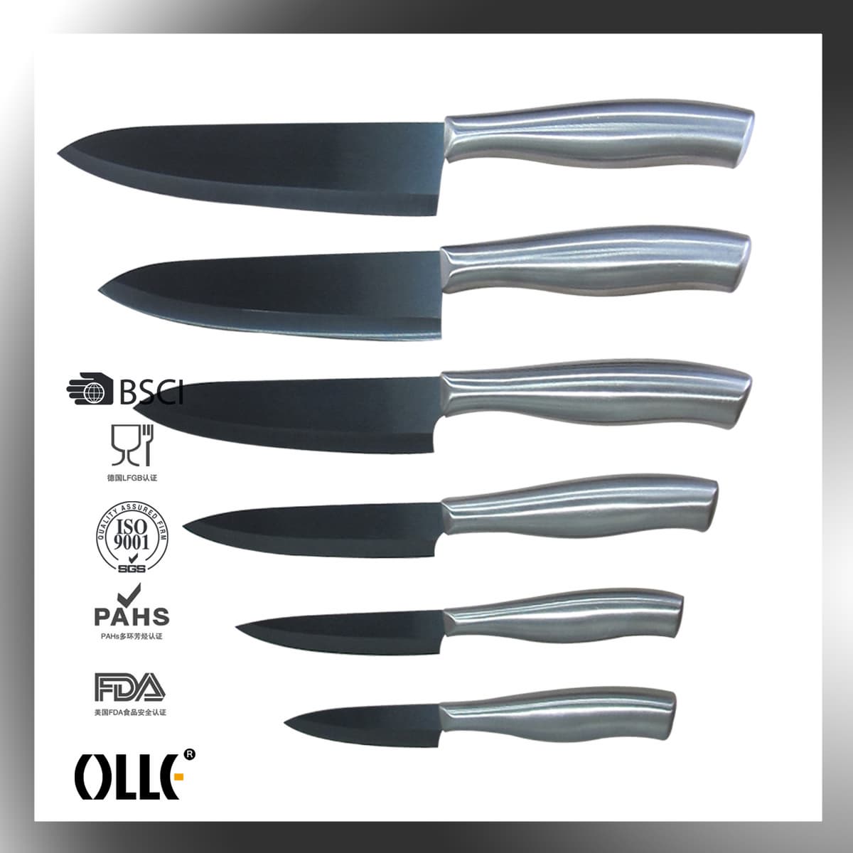 Stainless Steel Handle Ceramic Knife