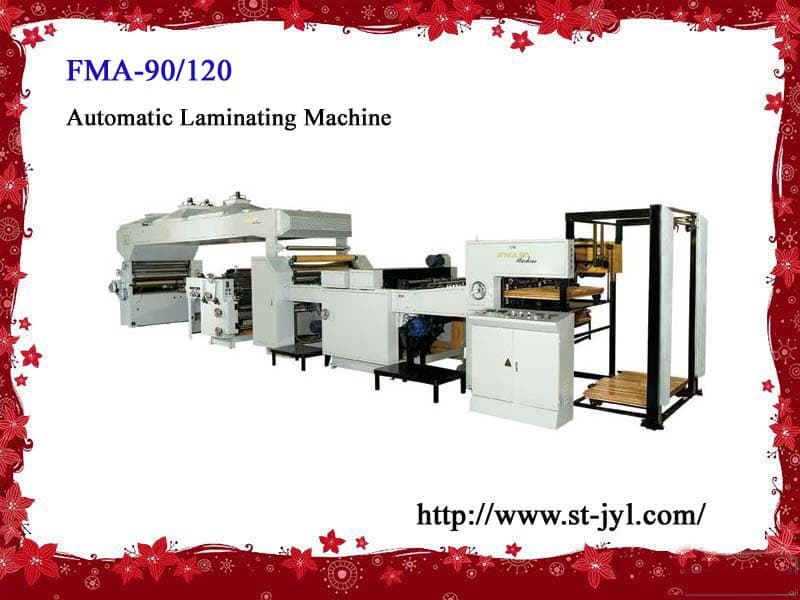 Automatic web paper laminating machine