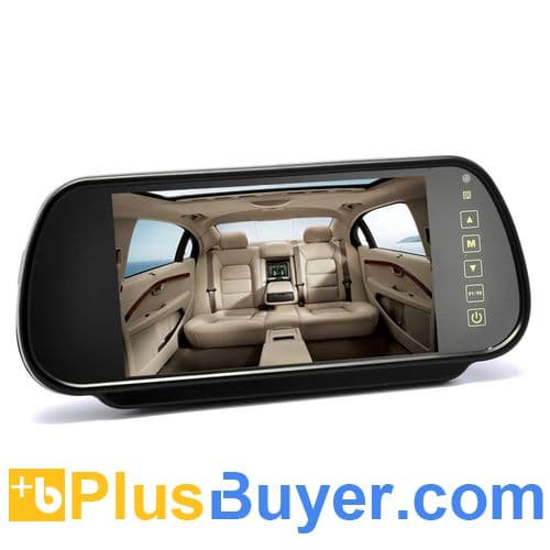 7 Inch Rearview Mirror Monitor (Touch Button Control, Dual Speakers)