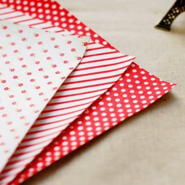 [Dailylike] Fabric Sticker 3 Set - 11. Red Ribbon