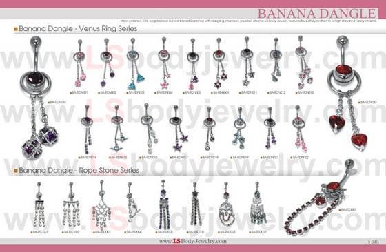 LS Body Jewelry, Piercing, Banana Dangle, Venus Ring