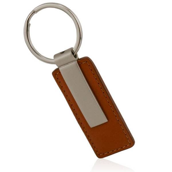 Leather Keychain in Modern Style