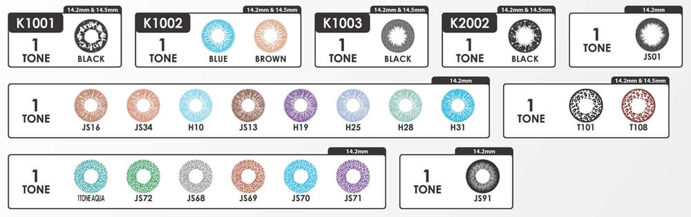 Cosmetic Color Contact Lens (1tone)
