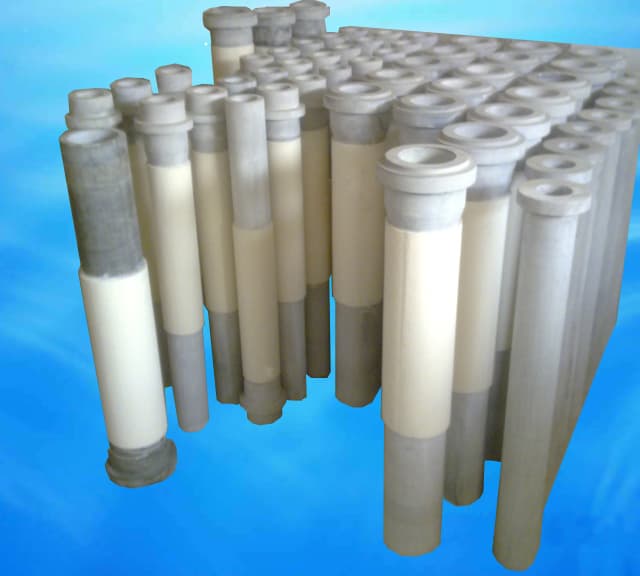 Silicon nitride riser tube used in low pressure die casting