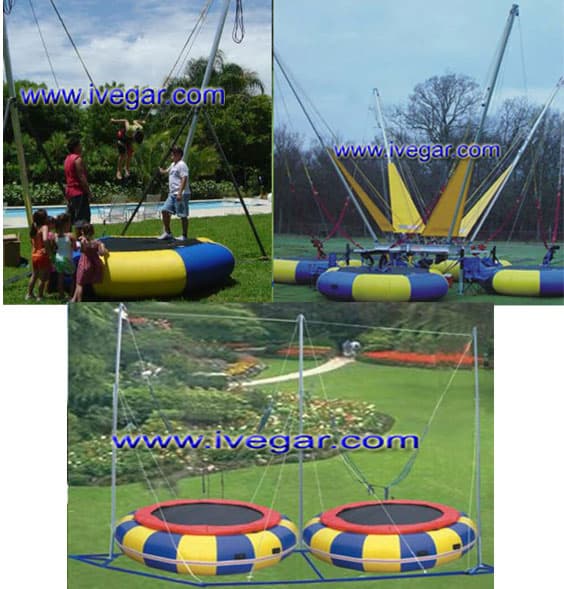 bungy trampoline, bungee trampoline, trampoline,4 in 1 mobile bungy/bungee trampoline