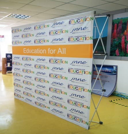 Banner wall, fabric pop up