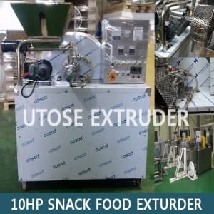 Corn grits snack extruder
