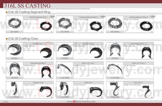 LS Body Jewelry, Piercing, 316L Casting Body Jewelry, Claw
